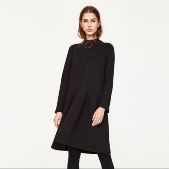 NWOT Zara Sweater Dress with Ring Zipper, XS - Picture 2 of 9